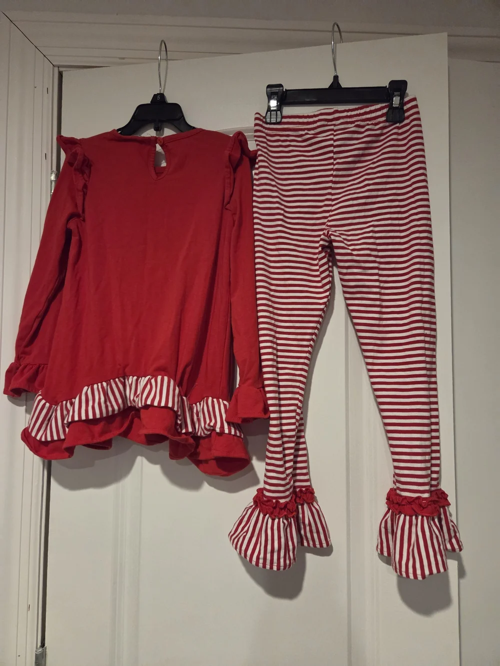 Rare Editions Red Dress with Gold Glitter Swirl